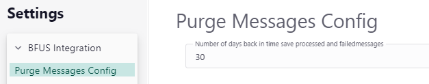 Purge messages task config